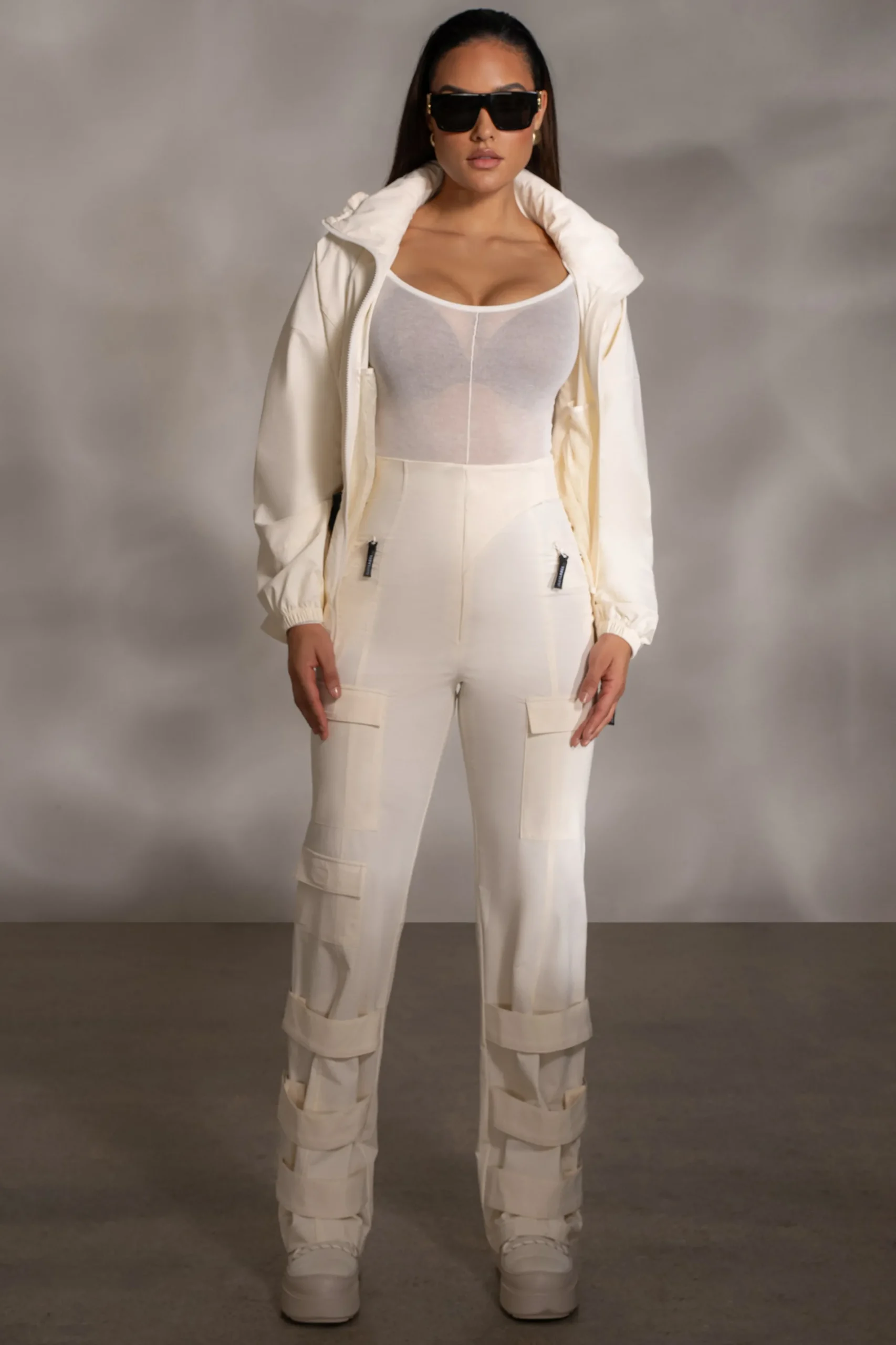 JLUXLABEL Buttercream Willow Belted Jacket