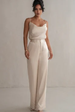 JLUXLABEL Champagne Ever After Satin Trousers