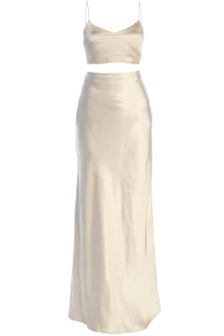 JLUXLABEL Champagne Isella 2-Piece Skirt Set