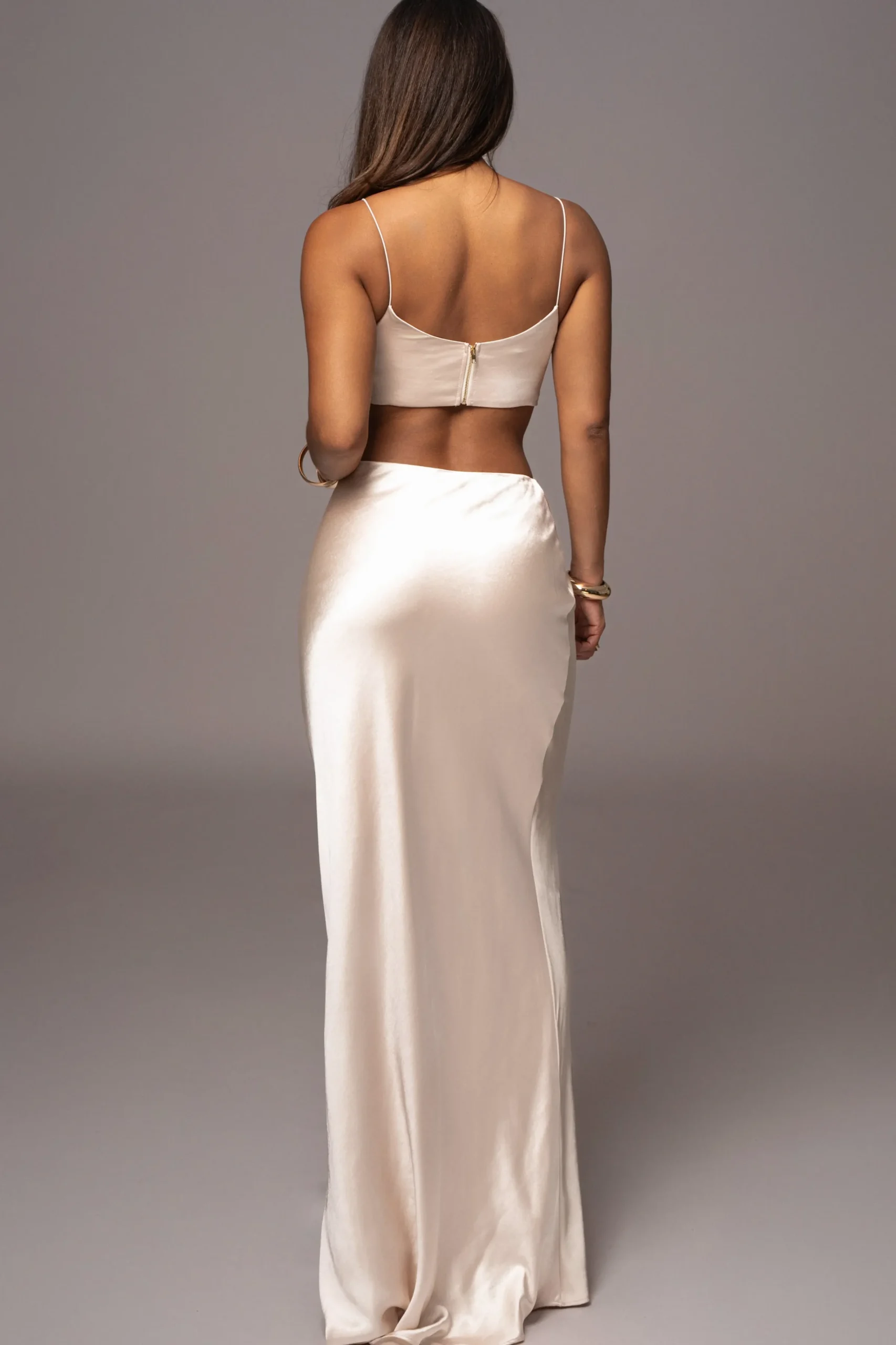 JLUXLABEL Champagne Isella 2-Piece Skirt Set