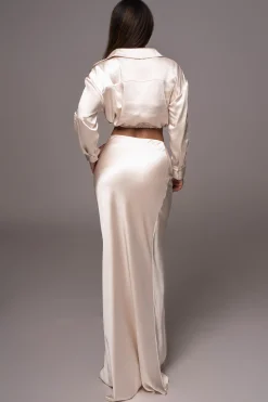 JLUXLABEL Champagne Kiah Button Up Top