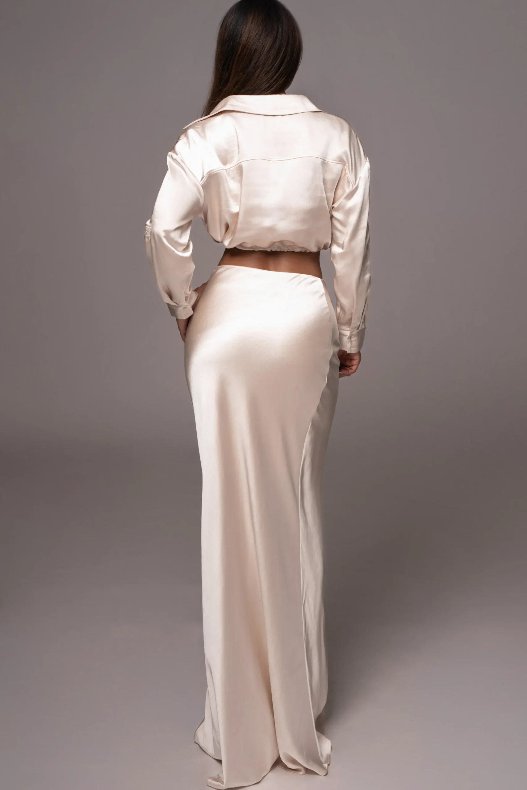 JLUXLABEL Champagne Kiah Button Up Top
