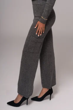 JLUXLABEL Charcoal Chelsey Knit Pant Set
