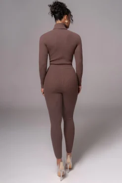 JLUXLABEL Chocolate Arlett Turtleneck Bodysuit