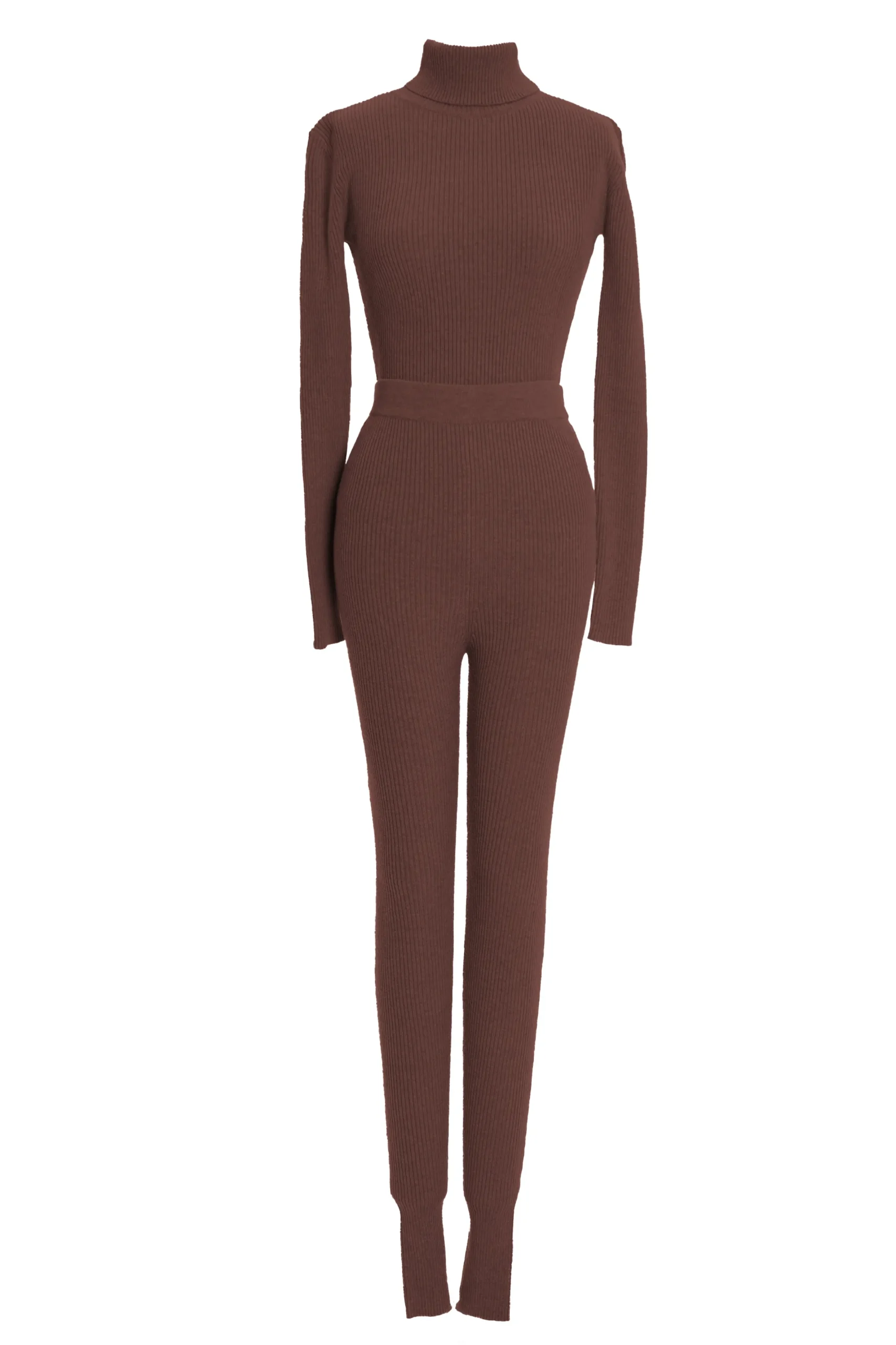 JLUXLABEL Chocolate Arlett Turtleneck Bodysuit