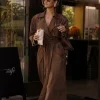 JLUXLABEL Chocolate Elite Suede Coat