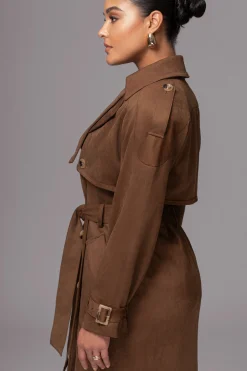 JLUXLABEL Chocolate Elite Suede Coat