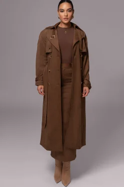 JLUXLABEL Chocolate Joy Suede Maxi Skirt