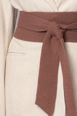 JLUXLABEL Chocolate Lagos Knit Belt