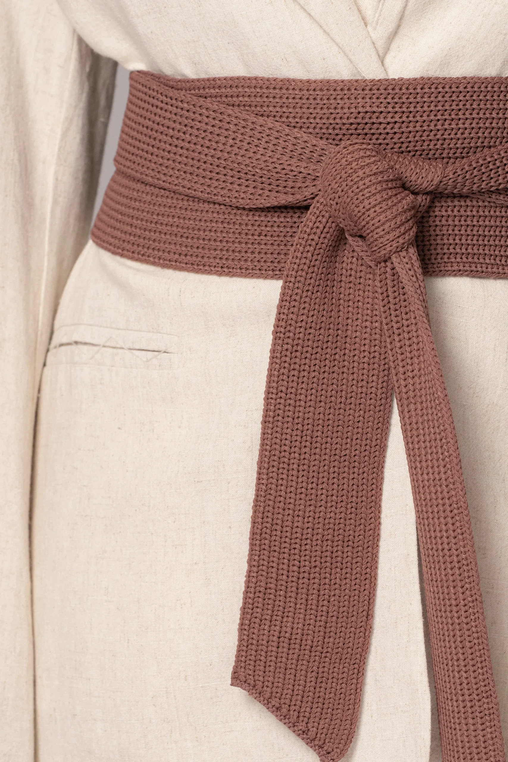 JLUXLABEL Chocolate Lagos Knit Belt