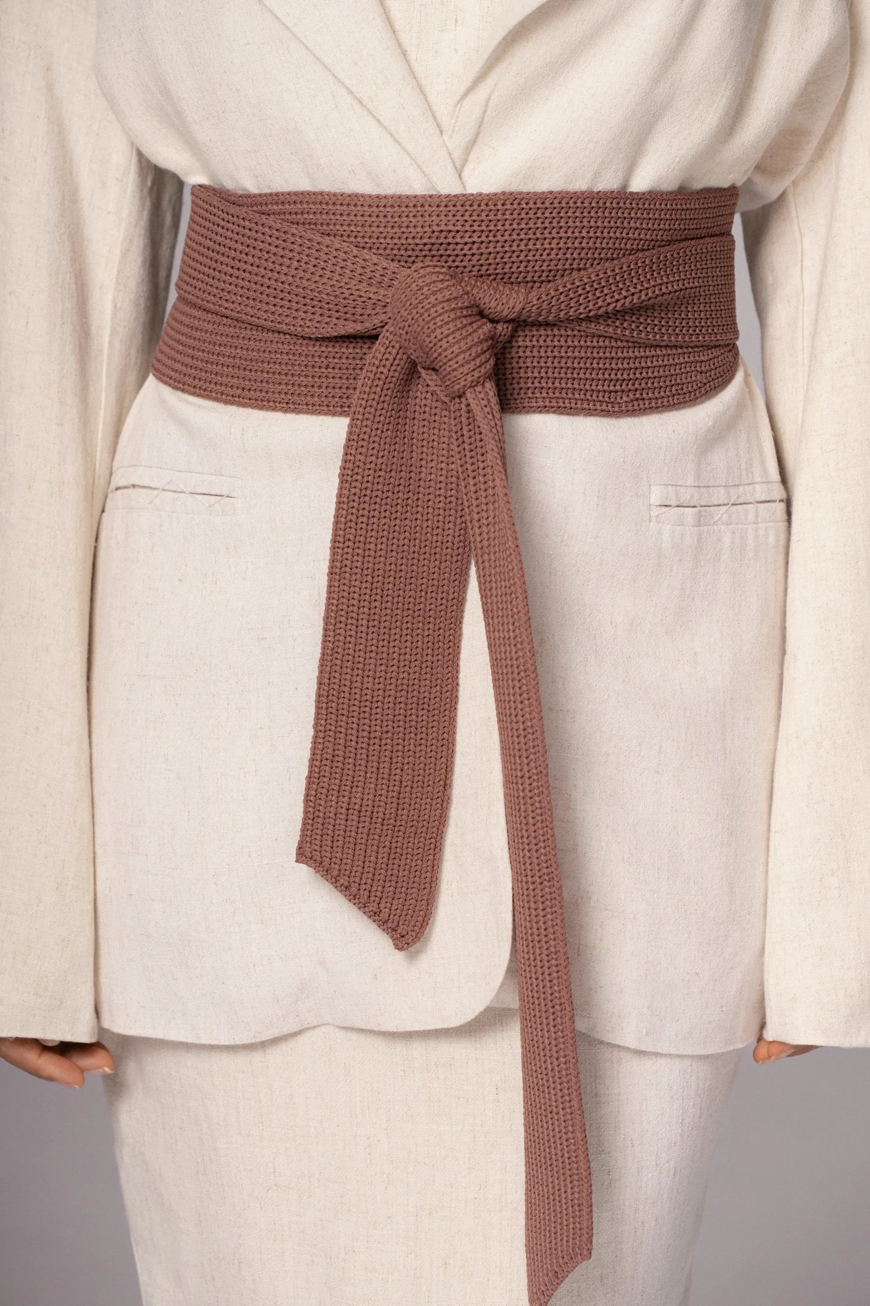 JLUXLABEL Chocolate Lagos Knit Belt