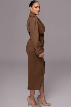 JLUXLABEL Chocolate Nightfall Suede Jacket