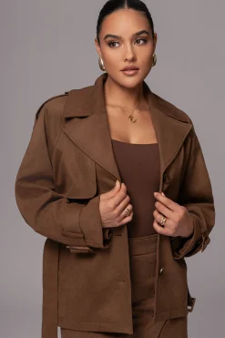 JLUXLABEL Chocolate Nightfall Suede Jacket