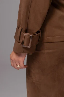 JLUXLABEL Chocolate Nightfall Suede Jacket