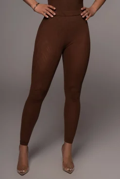 JLUXLABEL Chocolate Nina Mesh Pants