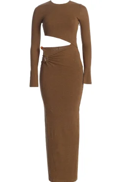 JLUXLABEL Chocolate Summer Romance Cutout Dress