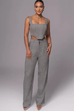 JLUXLABEL Classic Herringbone Trousers