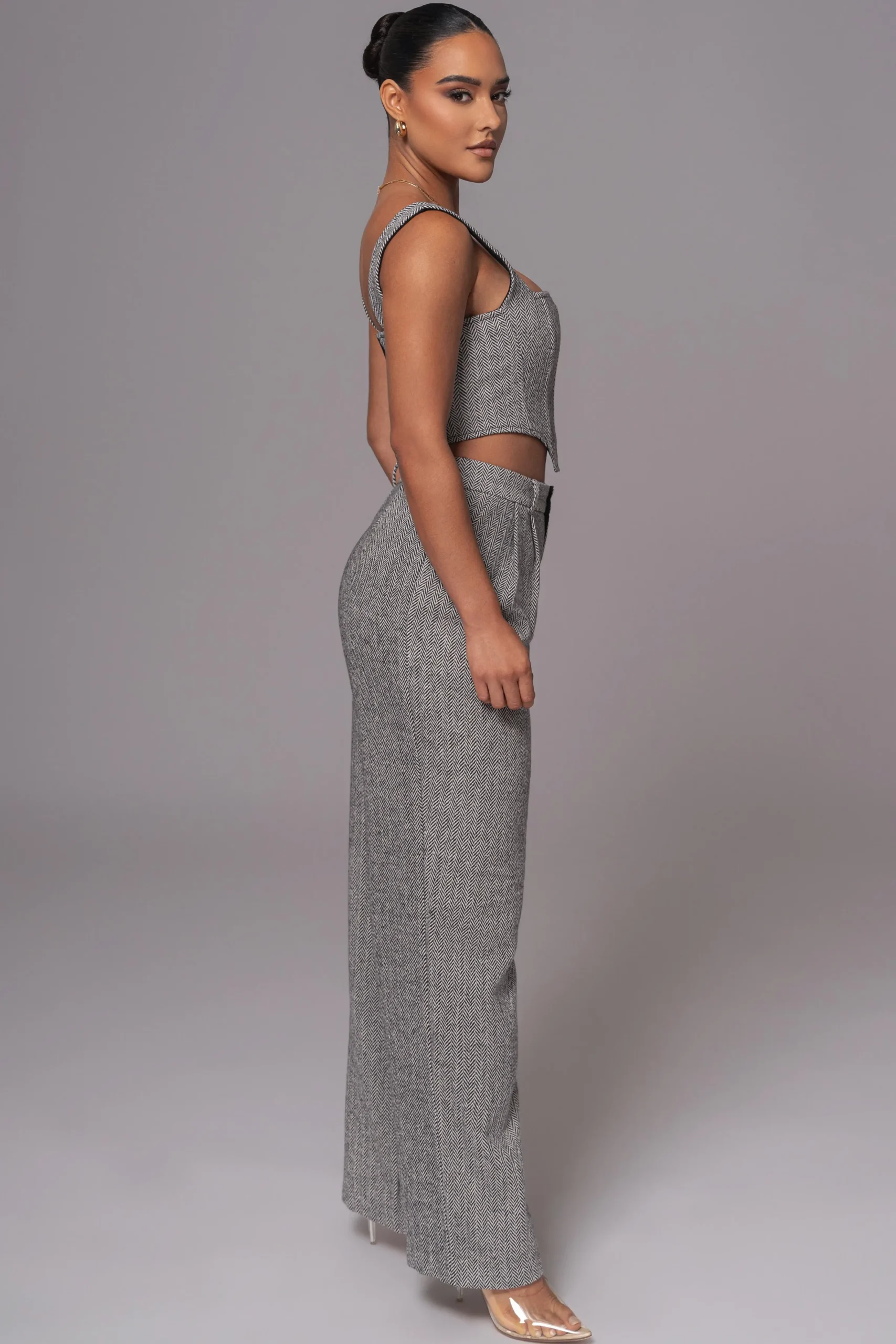 JLUXLABEL Classic Herringbone Trousers