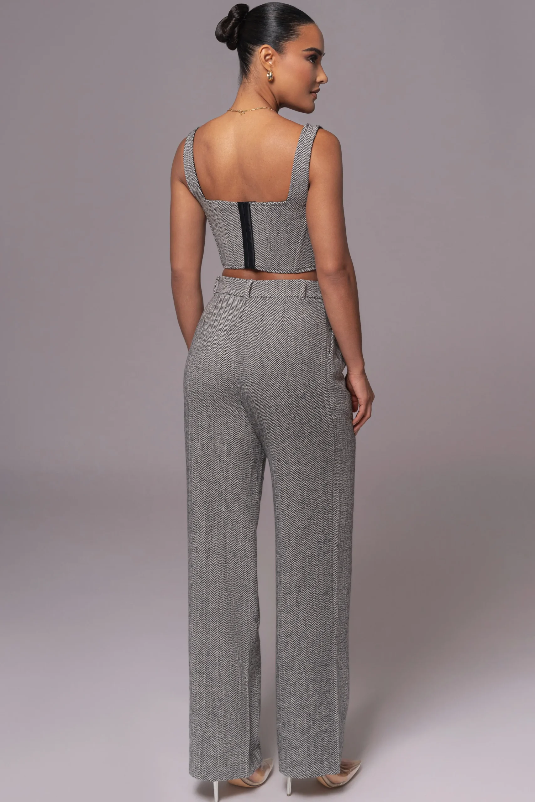 JLUXLABEL Classic Herringbone Trousers
