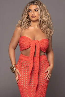 JLUXLABEL Coral Caribbean Skies Skirt Set
