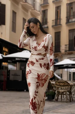JLUXLABEL Cream Floral Haidyn Skirt Set