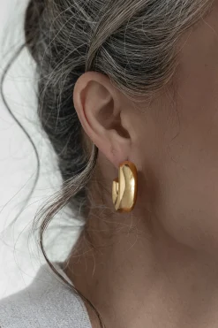 JLUXLABEL Gold Caris Mini Hoop Earrings