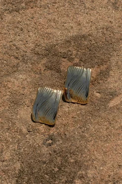 JLUXLABEL Gold Easton Textured Earrings