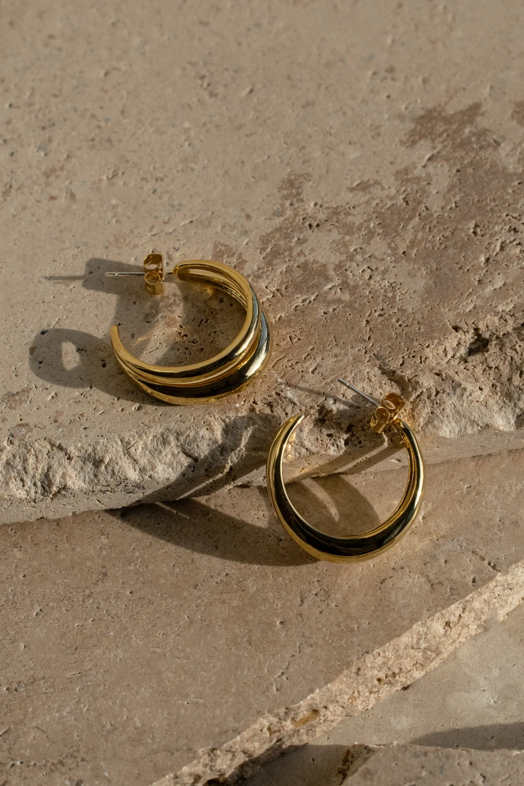 JLUXLABEL Gold Eastwood Hoop Earrings