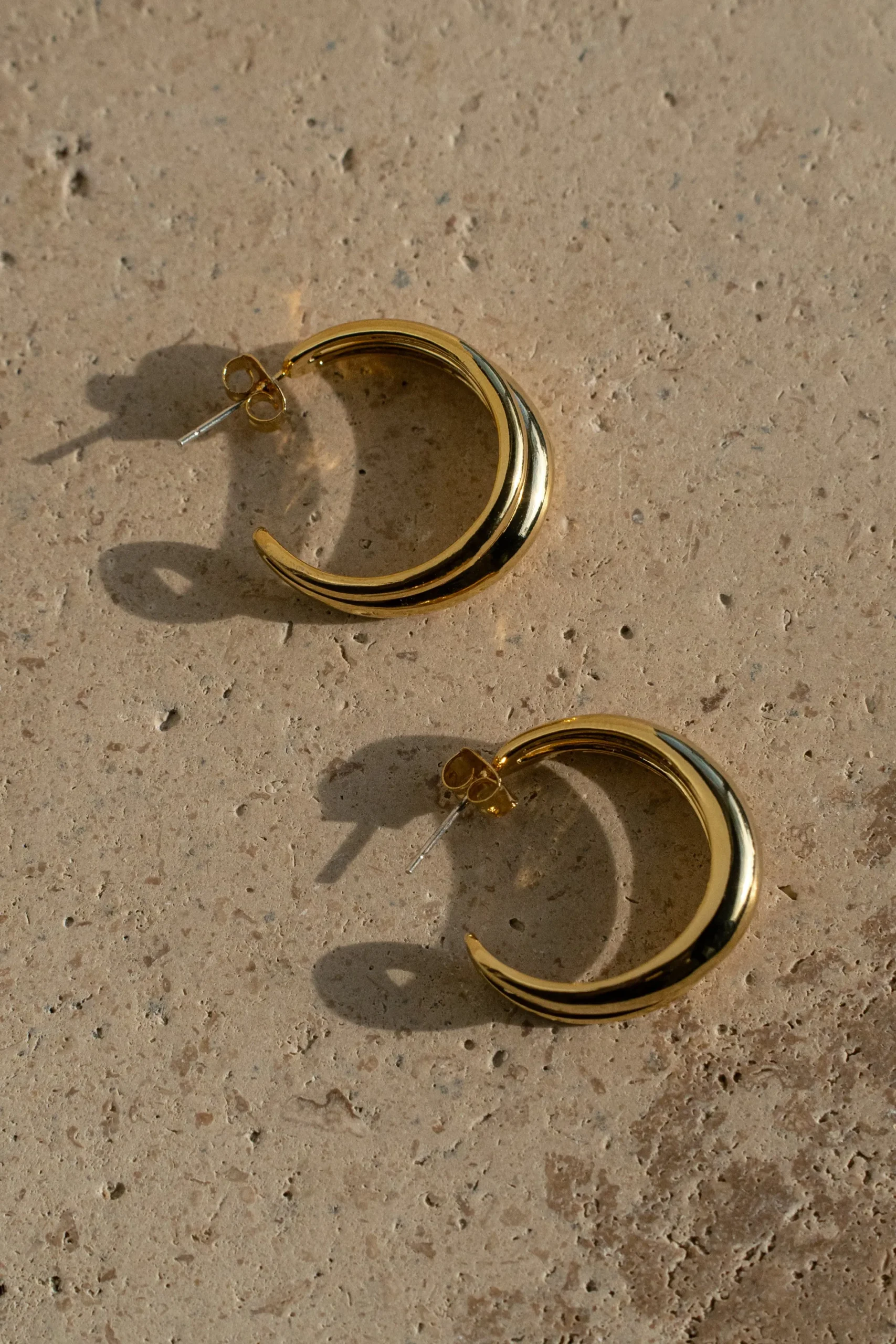 JLUXLABEL Gold Eastwood Hoop Earrings