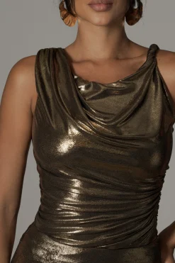 JLUXLABEL Gold First Dance Metallic Skirt Set