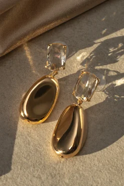 JLUXLABEL Gold Kamila Dangle Earrings