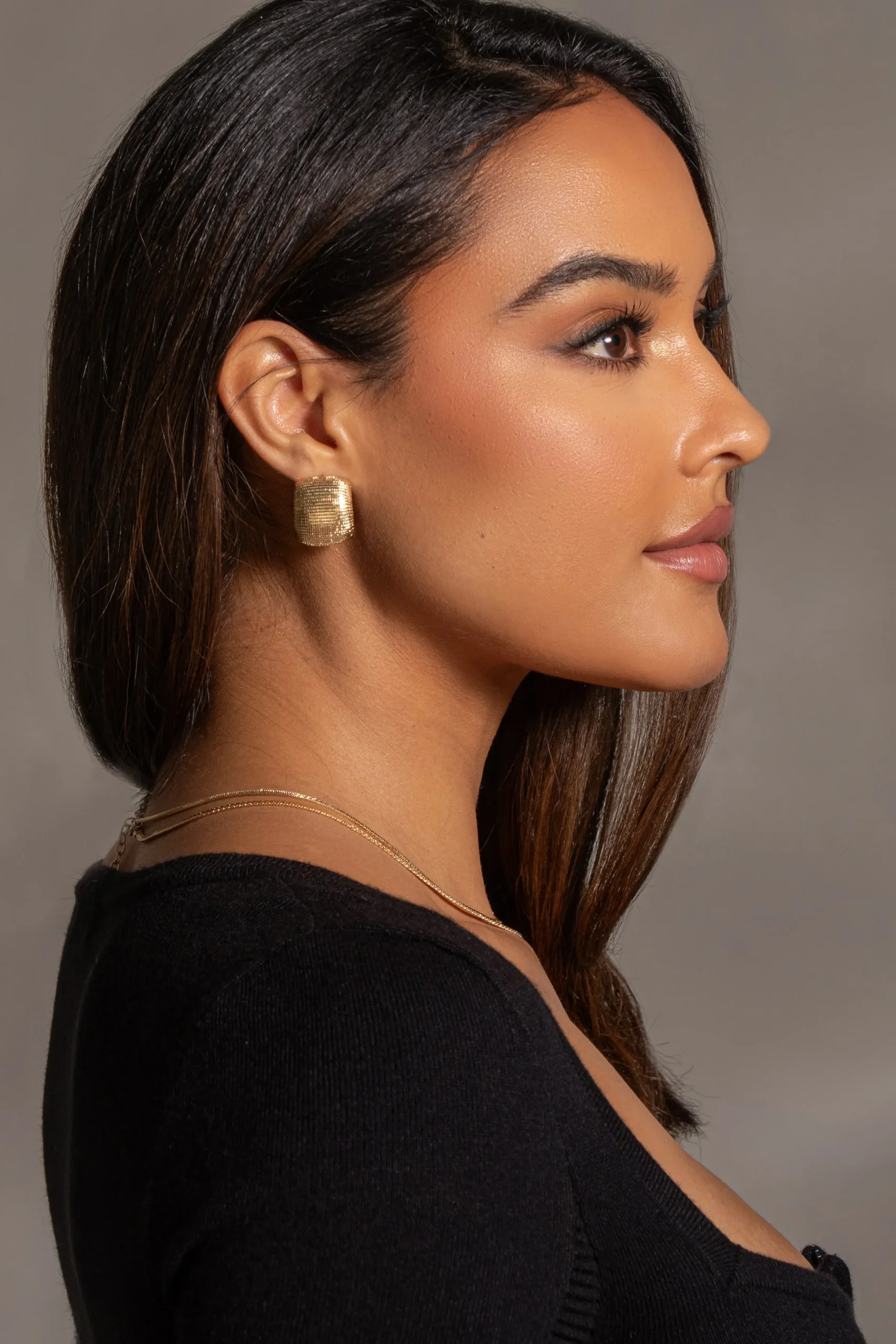 JLUXLABEL Gold Kayley Square Earrings