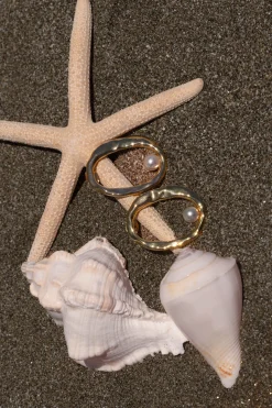 JLUXLABEL Gold La Perla Earrings