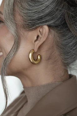JLUXLABEL Gold Madlyn Hoop Earrings