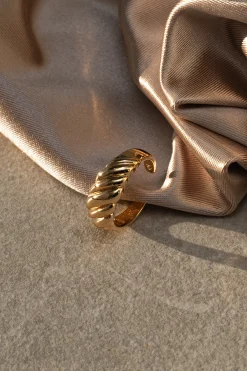 JLUXLABEL Gold Mae Croissant Ring