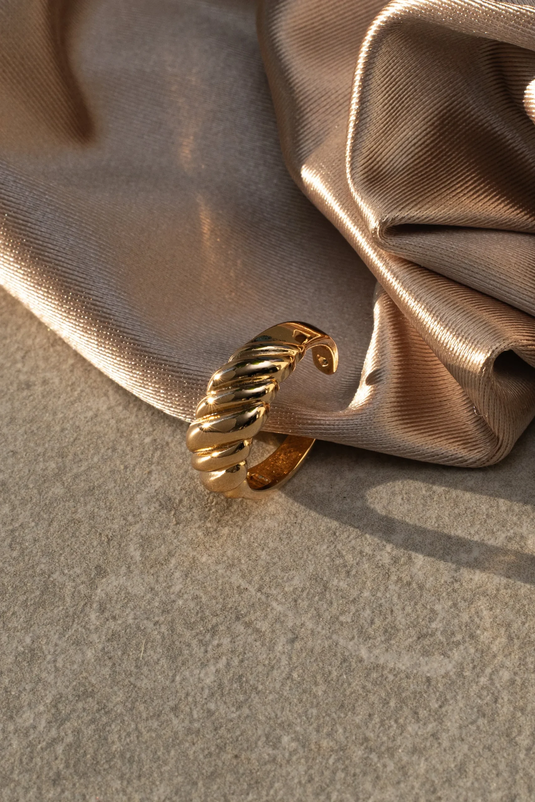 JLUXLABEL Gold Mae Croissant Ring