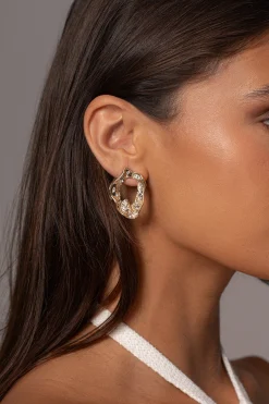 JLUXLABEL Gold Rava Earrings
