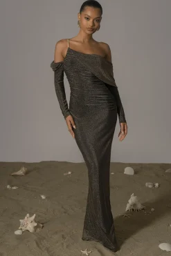 JLUXLABEL Gold Serina Maxi Dress