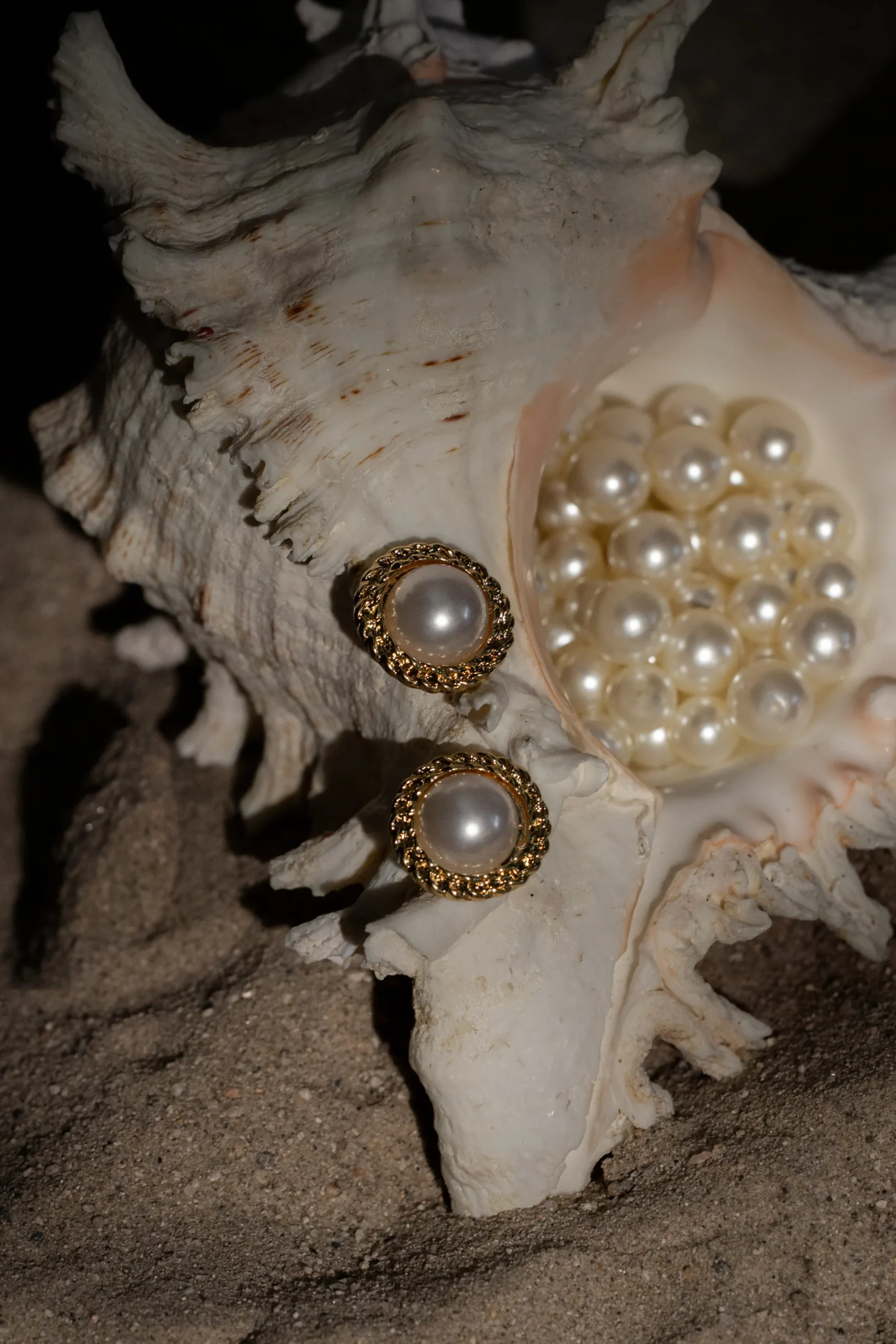 JLUXLABEL Gold Shoreline Earring Set