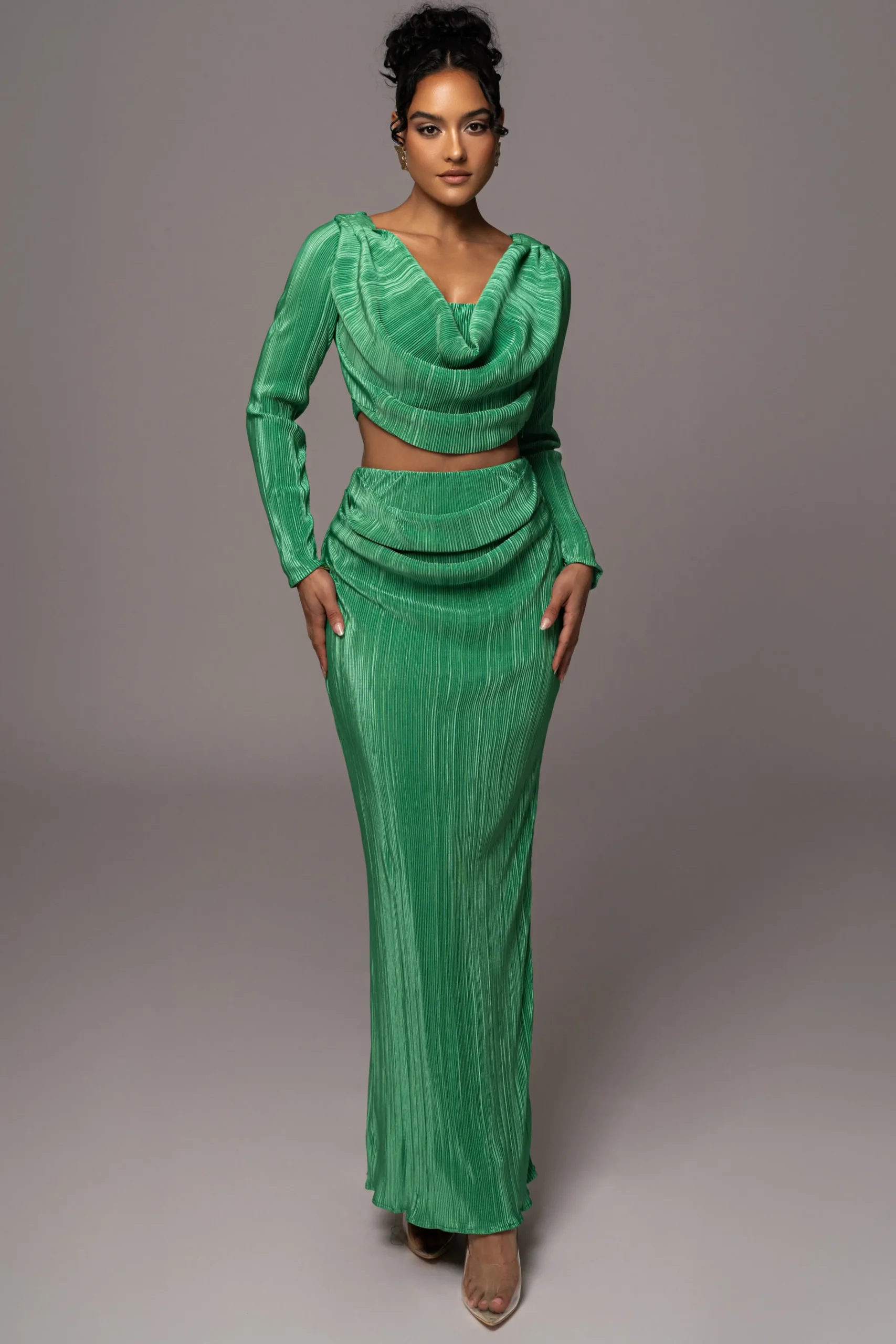 JLUXLABEL Green Haidyn Skirt Set