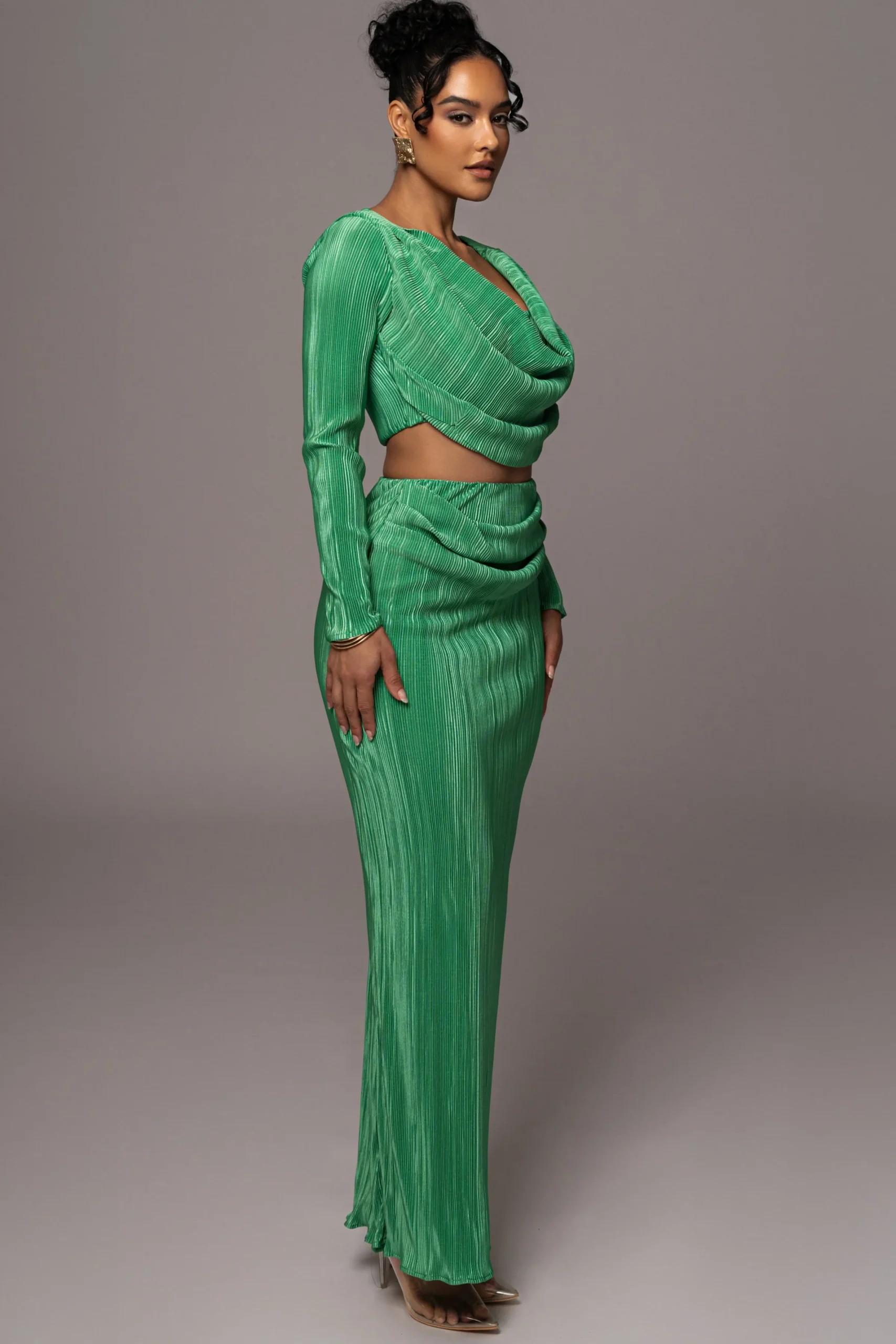 JLUXLABEL Green Haidyn Skirt Set