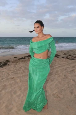 JLUXLABEL Green Haidyn Skirt Set