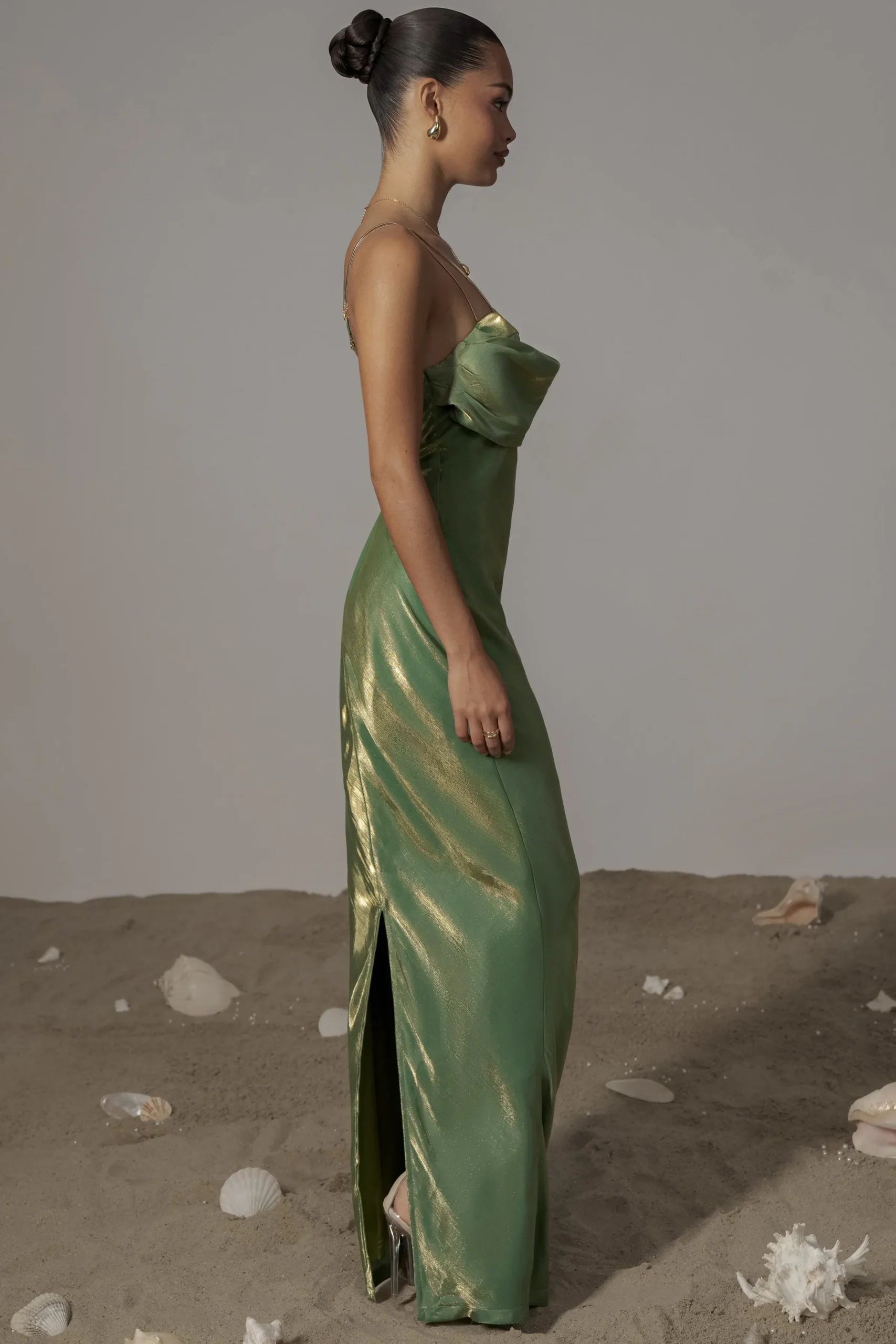 JLUXLABEL Green Iridescent Visions Of You Dress