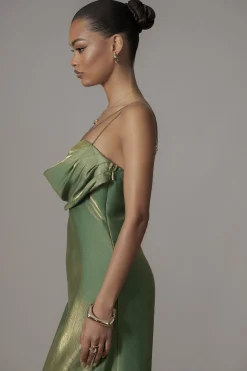 JLUXLABEL Green Iridescent Visions Of You Dress
