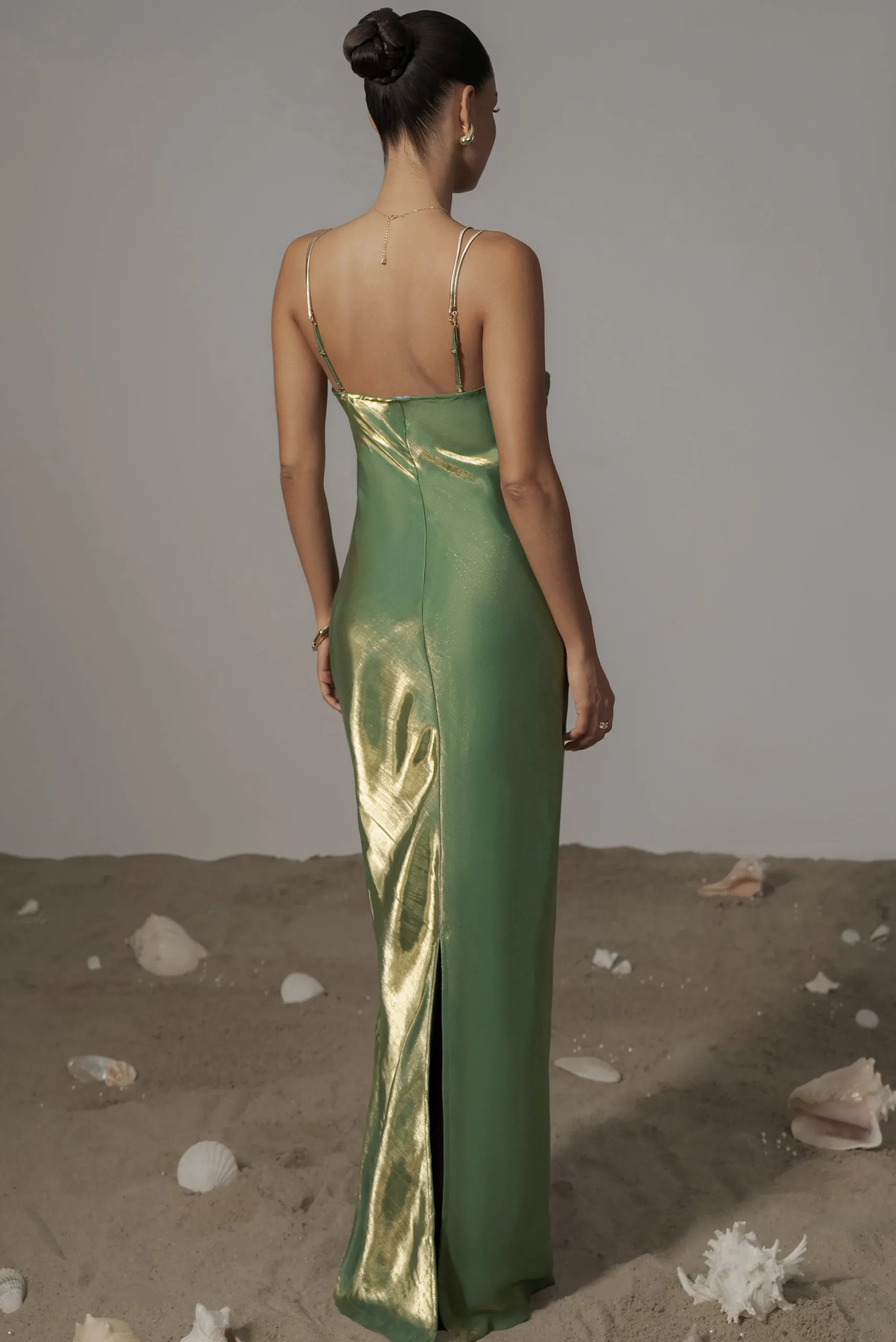 JLUXLABEL Green Iridescent Visions Of You Dress