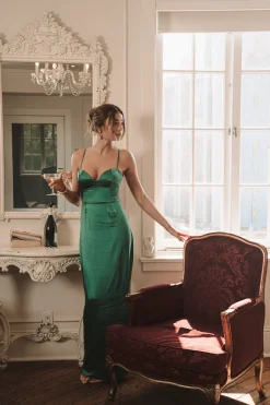 JLUXLABEL Green Moment In Time Maxi Dress