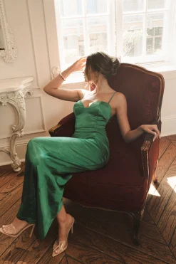 JLUXLABEL Green Moment In Time Maxi Dress
