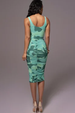 JLUXLABEL Green Private Getaway Mesh Bodysuit