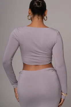 JLUXLABEL Grey Geneva Skirt Set