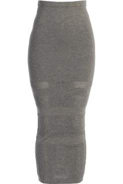 JLUXLABEL Grey Lina Knit Maxi Skirt